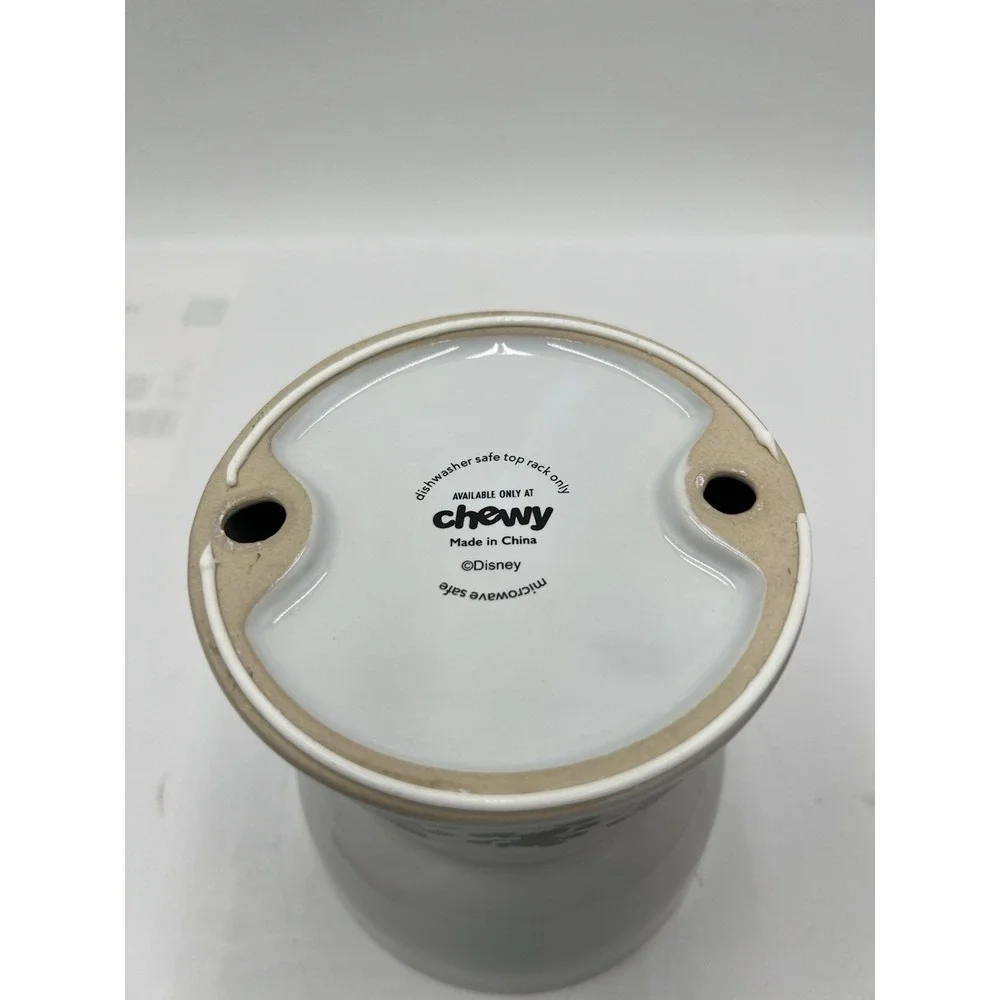 Disney Mickey Mouse Elevated Ceramic Cat Bowl 1.5 Cup Chewy White Black 291403